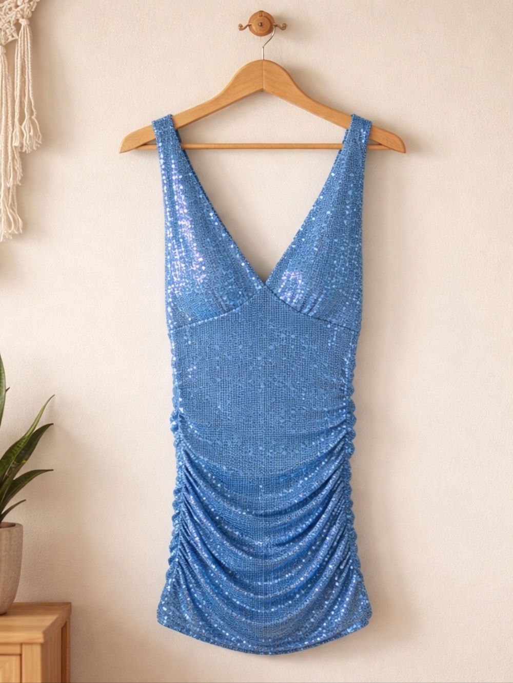 Urban Outfitters Blue Sparkle Dress Prom/Formal/Bodycon